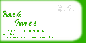 mark imrei business card